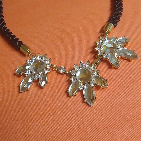 🐾 2 For $16 Black Corded Bling Choker Necklace - Picture 2 of 6